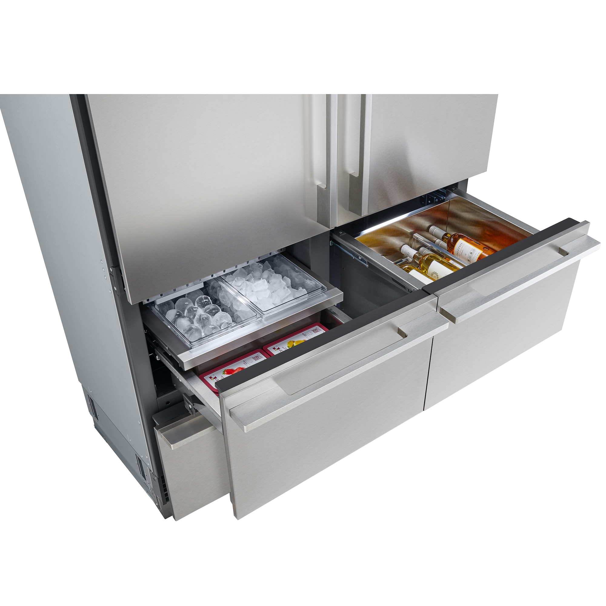 Signature Kitchen Suite 48 in. 26.0 cu. ft. Built-In Smart Counter Depth 6-Door French Door Refrigerator with Internal Water Dispenser - Stainless Steel, , hires