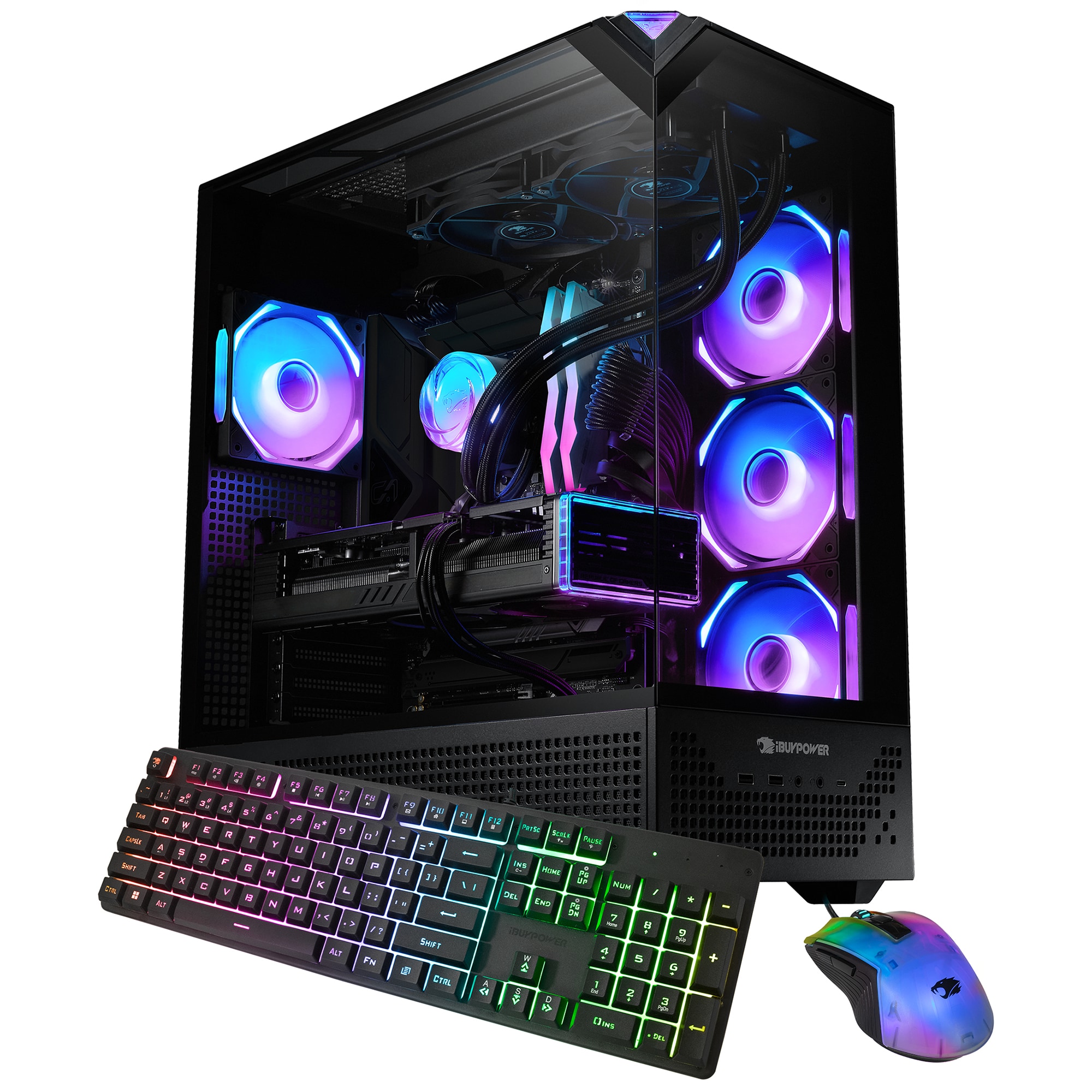 iBUYPOWER Element Pro Gaming Desktop with Intel Core i9 14900KF, 14th Gen, 24-Core CPU, NVIDIA GeForce RTX 5070, 12GB VRAM GPU, 32 GB RAM, 2 TB SSD & Windows 11 Home - Black, , hires