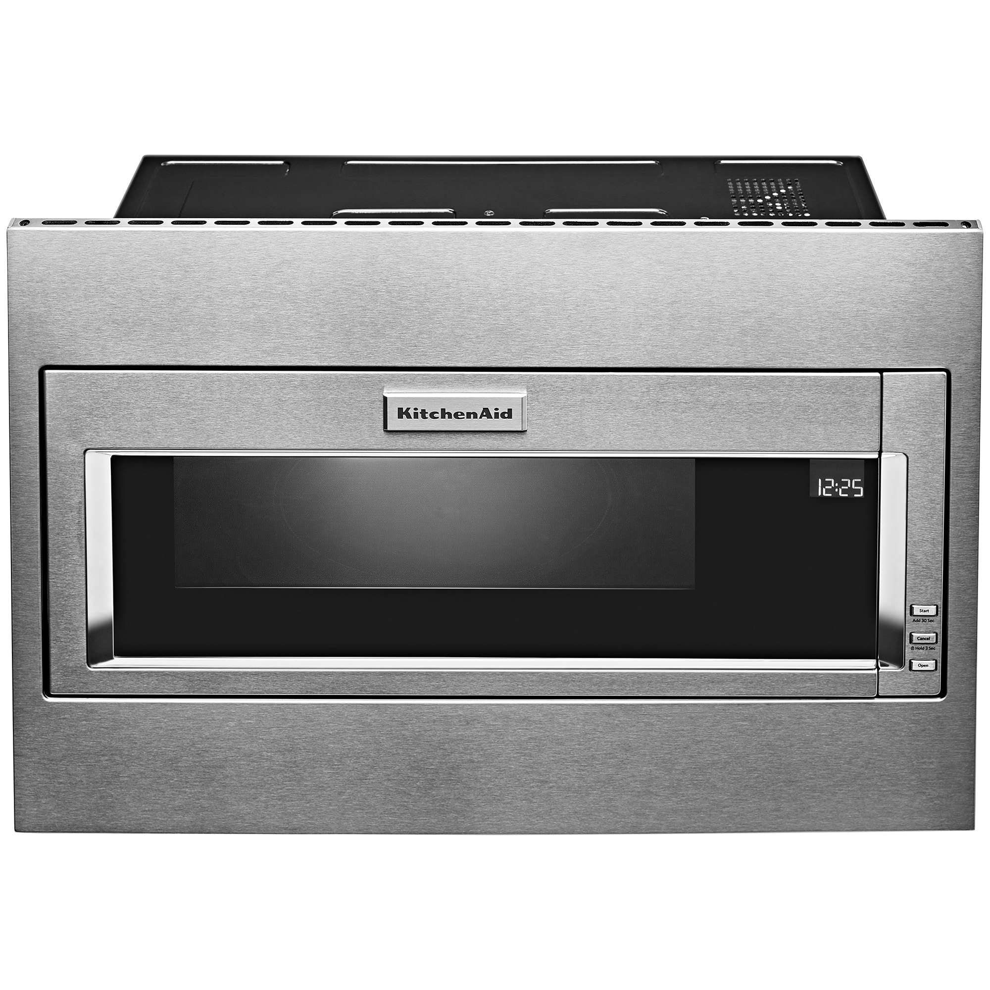 KitchenAid 30 in. 1.1 cu. ft. 1000W Low Profile Built-In Microwave with Sensor Cooking - Stainless Steel, , hires