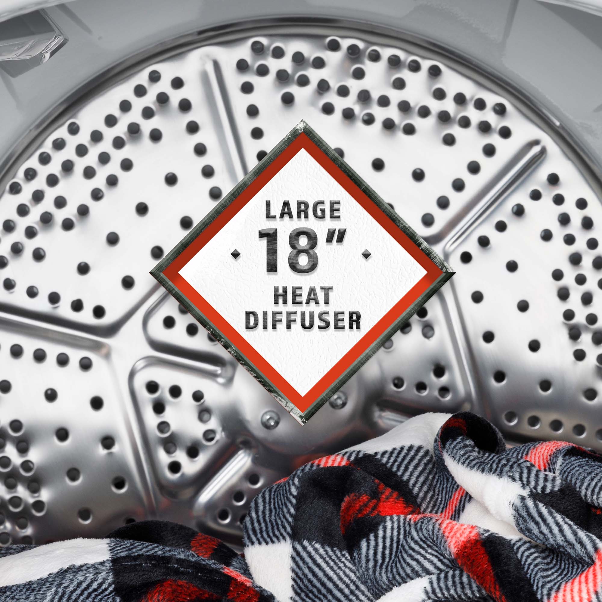 Hotpoint 27 in. 6.2 cu. ft. Gas Dryer with Up To 120 ft. Venting & Shallow Depth - White, , hires