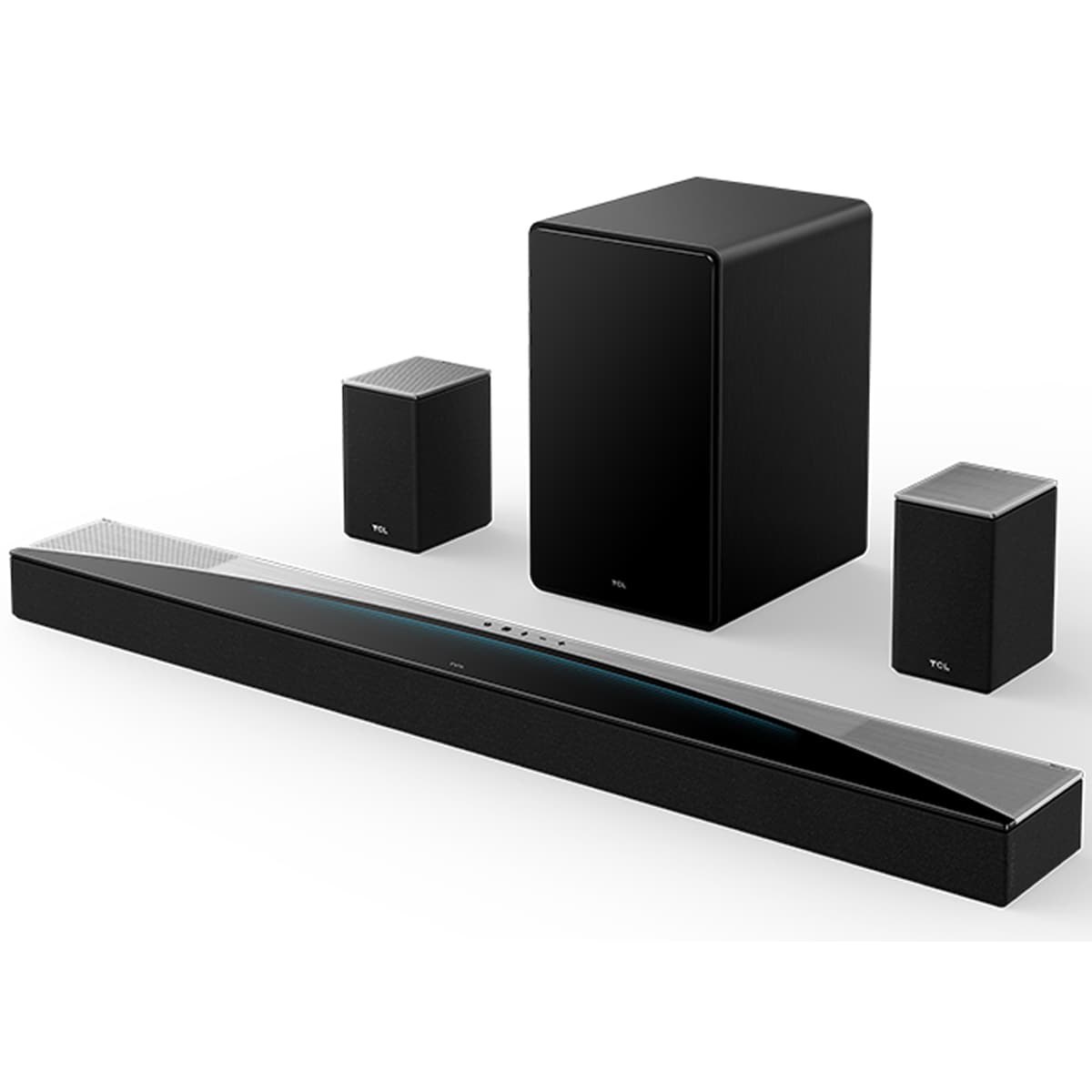 TCL Q Class 7.1.4 Channel Dolby Atmos Smart Sound Bar with Bluetooth & Wireless Subwoofer - Black, , hires
