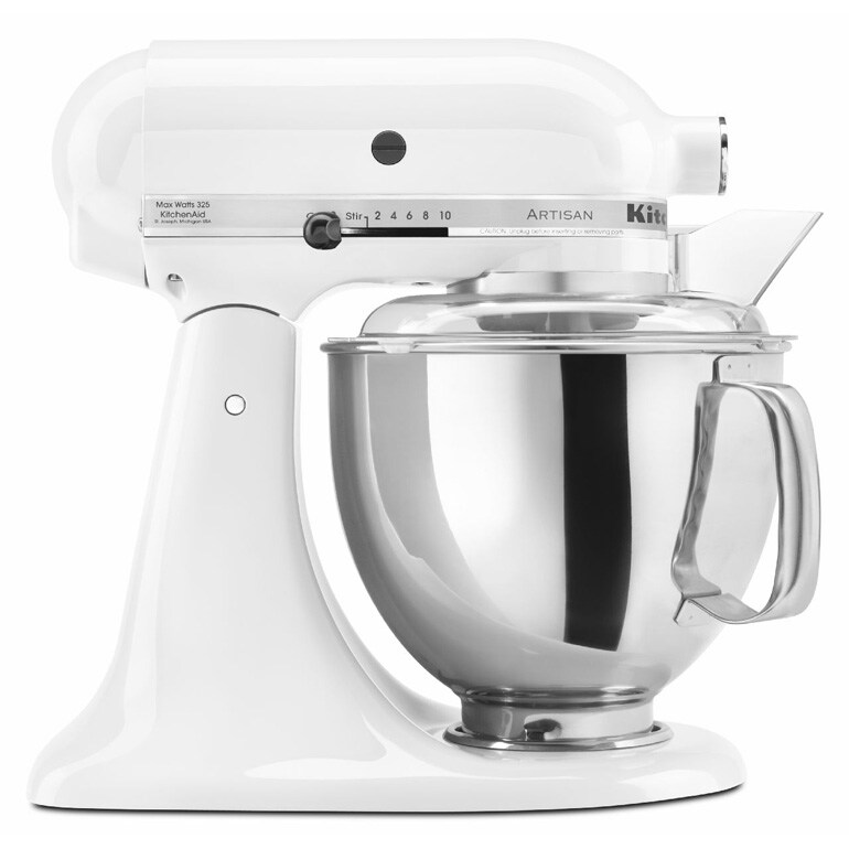 KitchenAid Artisan Series 10-Speed 5-Quart Tilt-Head Electric Stand Mixer - White, White, hires