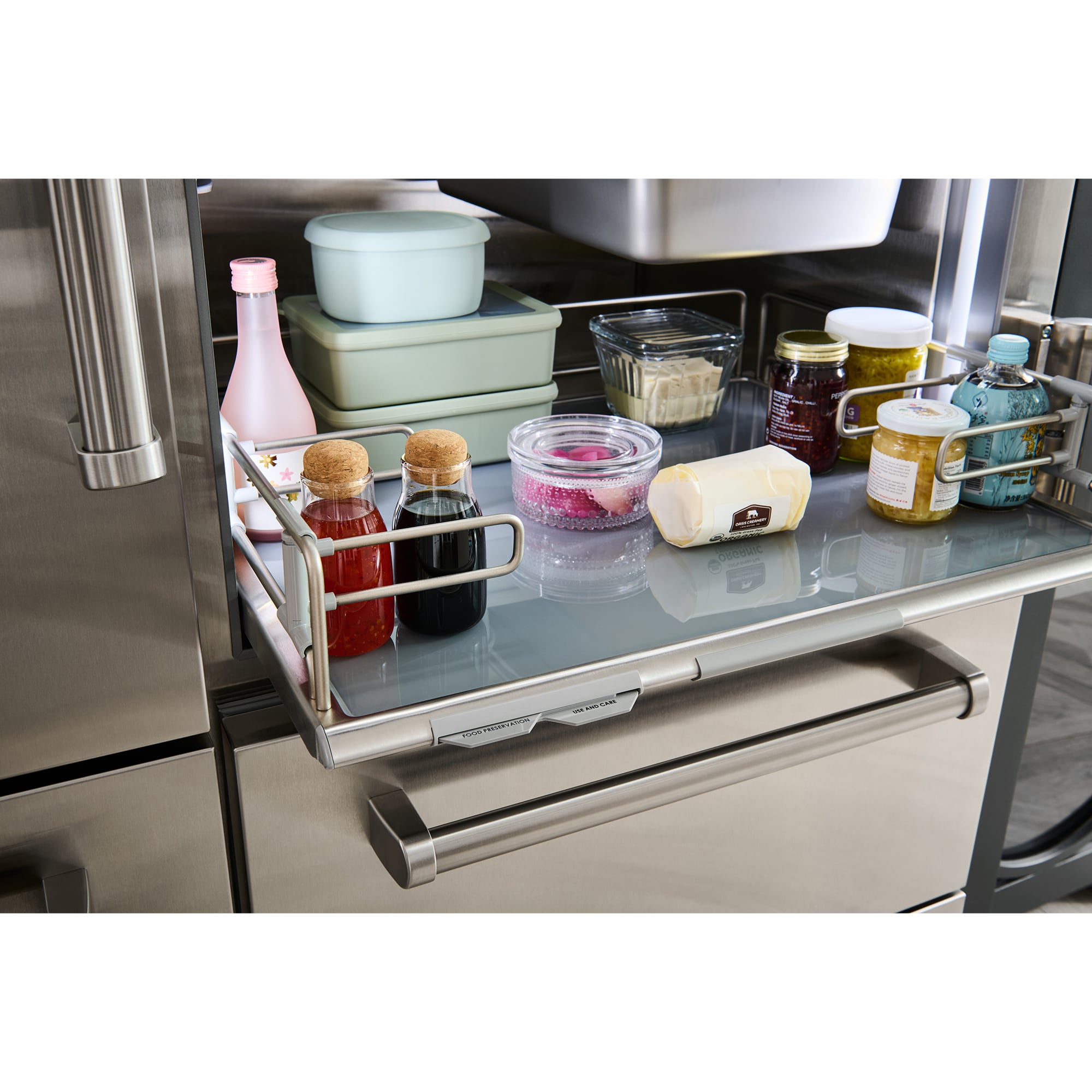 Sub-Zero Pro 48 in. 30.4 cu. ft. Built-In Smart Counter Depth 6-Door Side-by-Side Refrigerator with Glass Door & Ice Maker - Stainless Steel, , hires