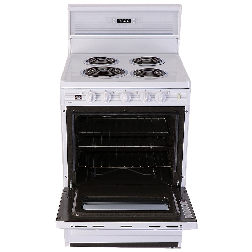 Premier 24 in. 3 cu. ft. Electric Range with Coil Burners - White, White, hires