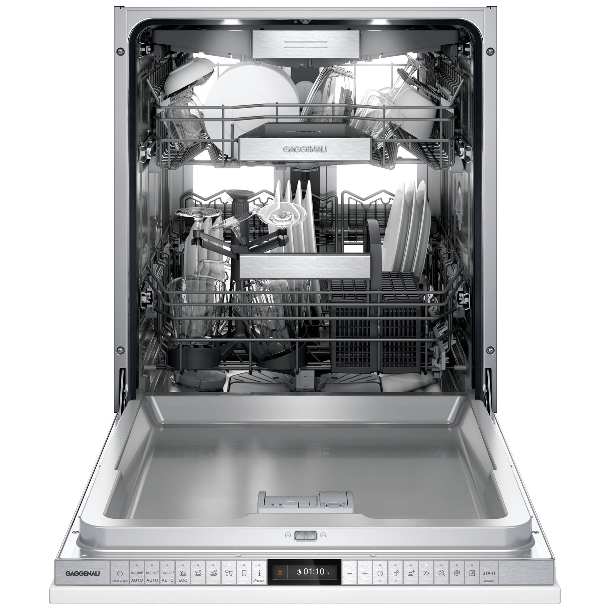 Gaggenau 400 Series 24 in. Top Control Smart Dishwasher with 42 dBa Sound Level & 3rd-Rack - Custom Panel Ready, , hires