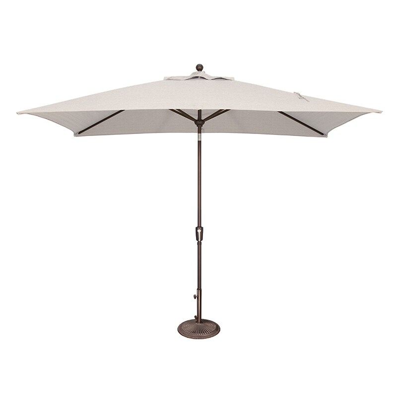 SimplyShade Catalina 6.6'x10' Rectangle Push Button Market Umbrella in Sunbrella Fabric - Natural, Natural, hires