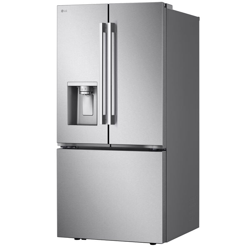 LG 33 in. 24.5 cu. ft. Smart French Door Refrigerator with Ice & Water Dispenser - PrintProof Stainless Steel, PrintProof Stainless Steel, hires