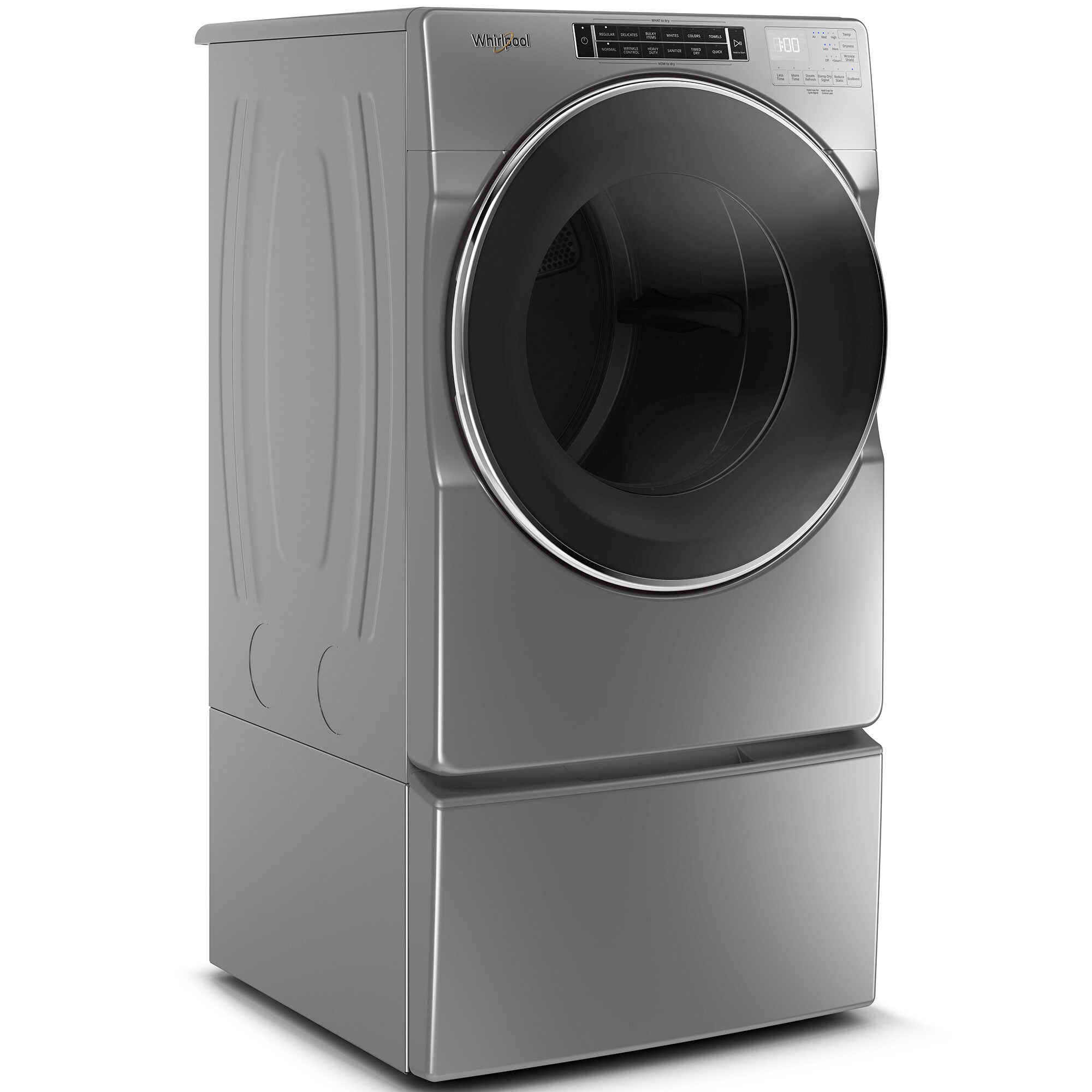 Whirlpool 27 in. 7.4 cu. ft. Stackable Gas Dryer with Sensor Dry, Stainless Steel Dryer Drum