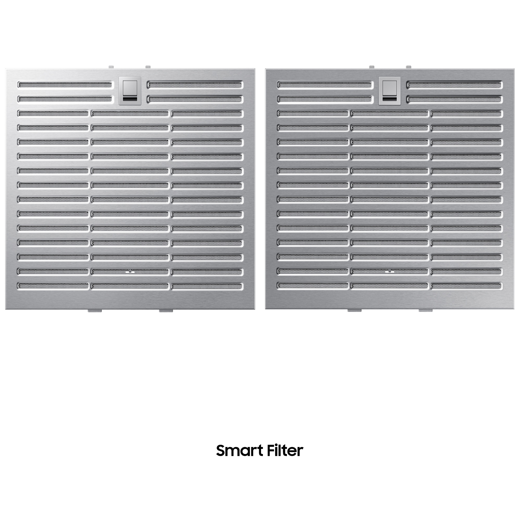 Samsung 30 in. Smart Convertible Chimney Style Range Hood with 630 CFM, 4 Fan Speeds & 1 LED Light - Gray, , hires