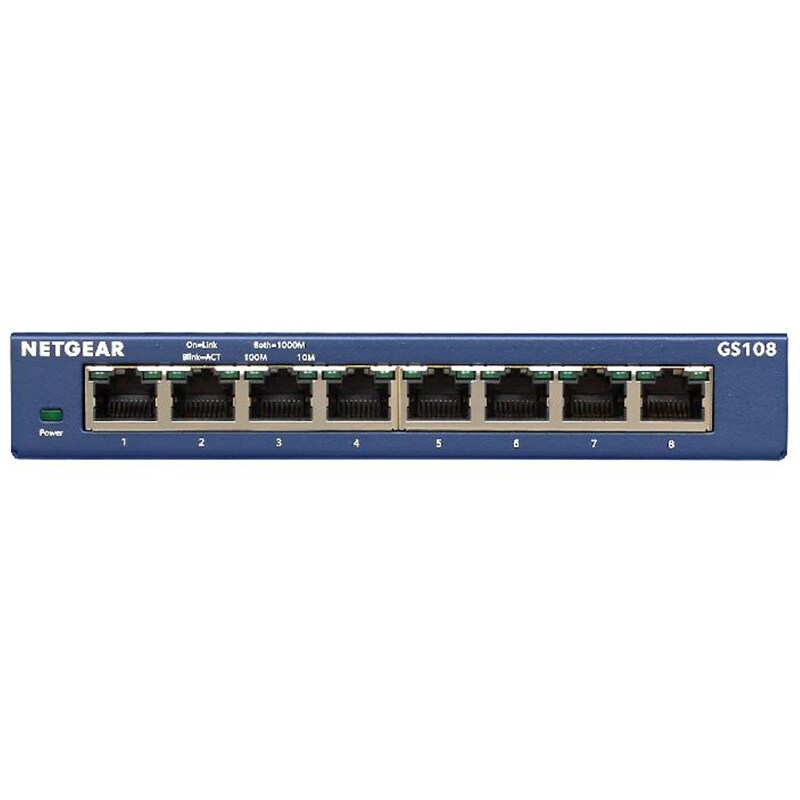 NETGEAR - 8-Port 10/100/1000 Gigabit Ethernet Unmanaged Switch - Blue, , hires