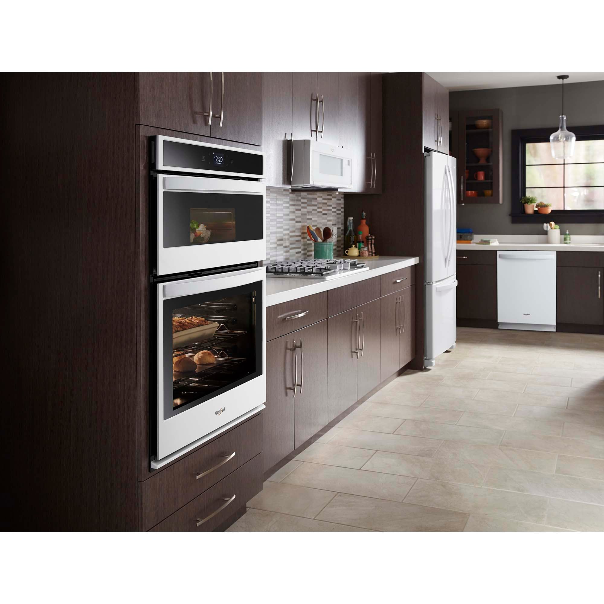 Whirlpool 30 in. 1.1 cu. ft. 1000W Low Profile Over-the-Range Microwave with 400 CFM - White, White, hires