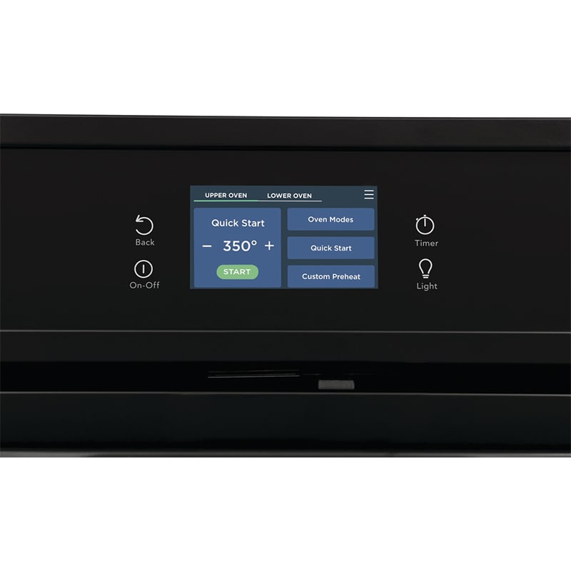 Frigidaire 30 in. 10.6 cu. ft. Top Control Electric Double Wall Oven with Standard Convection - Black, Black, hires