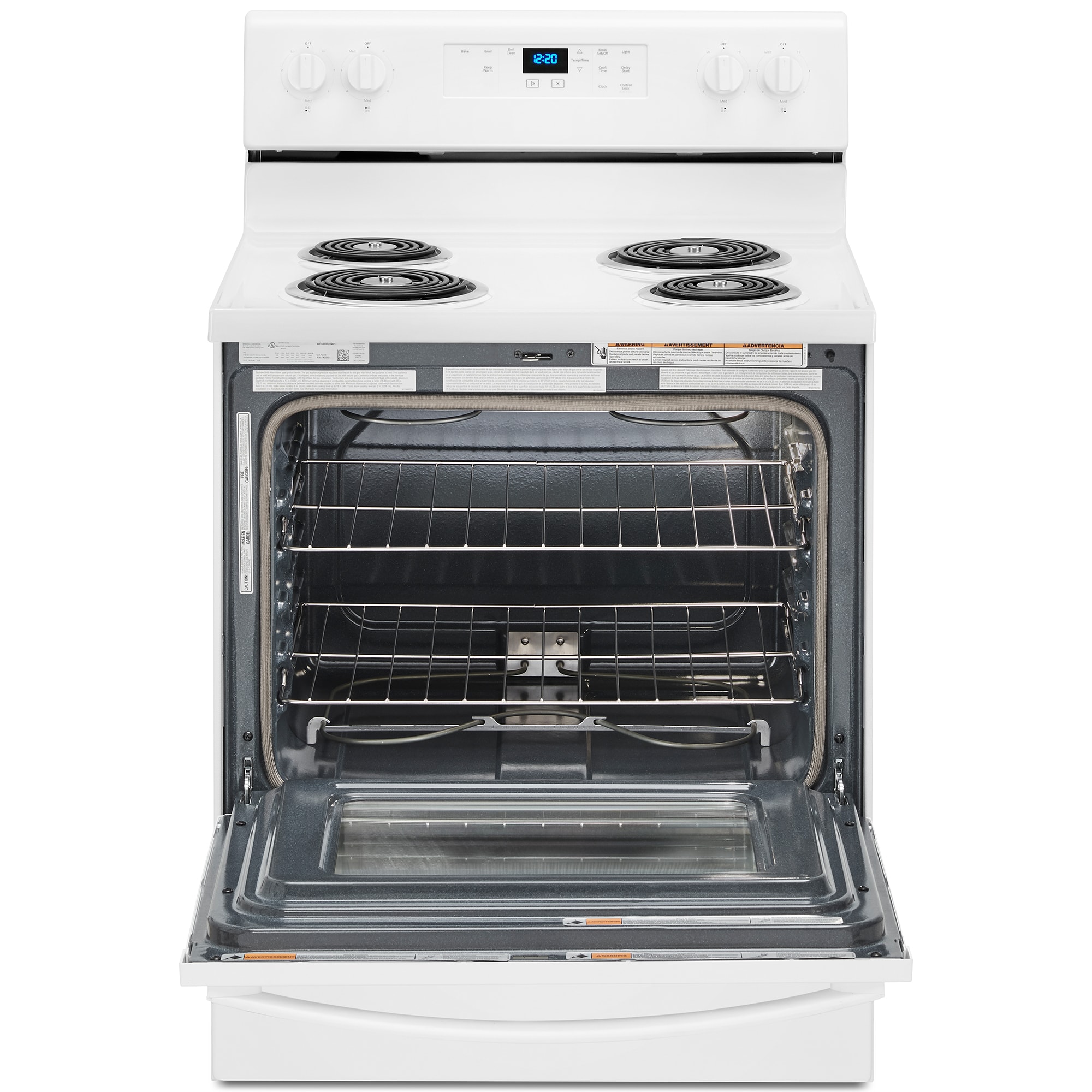 Whirlpool 30 in. 4.8 cu. ft. Electric Range with Coil Burners - White, , hires