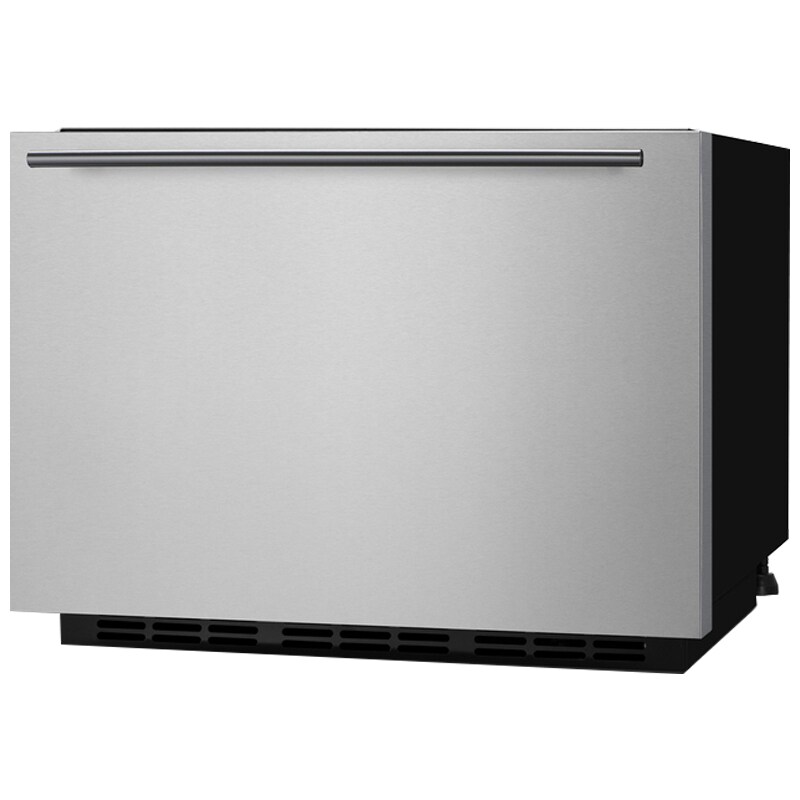 Summit 24 in. 1.6 cu. ft. Outdoor Single Refrigerator Drawer - Stainless Steel/Panel Ready, , hires