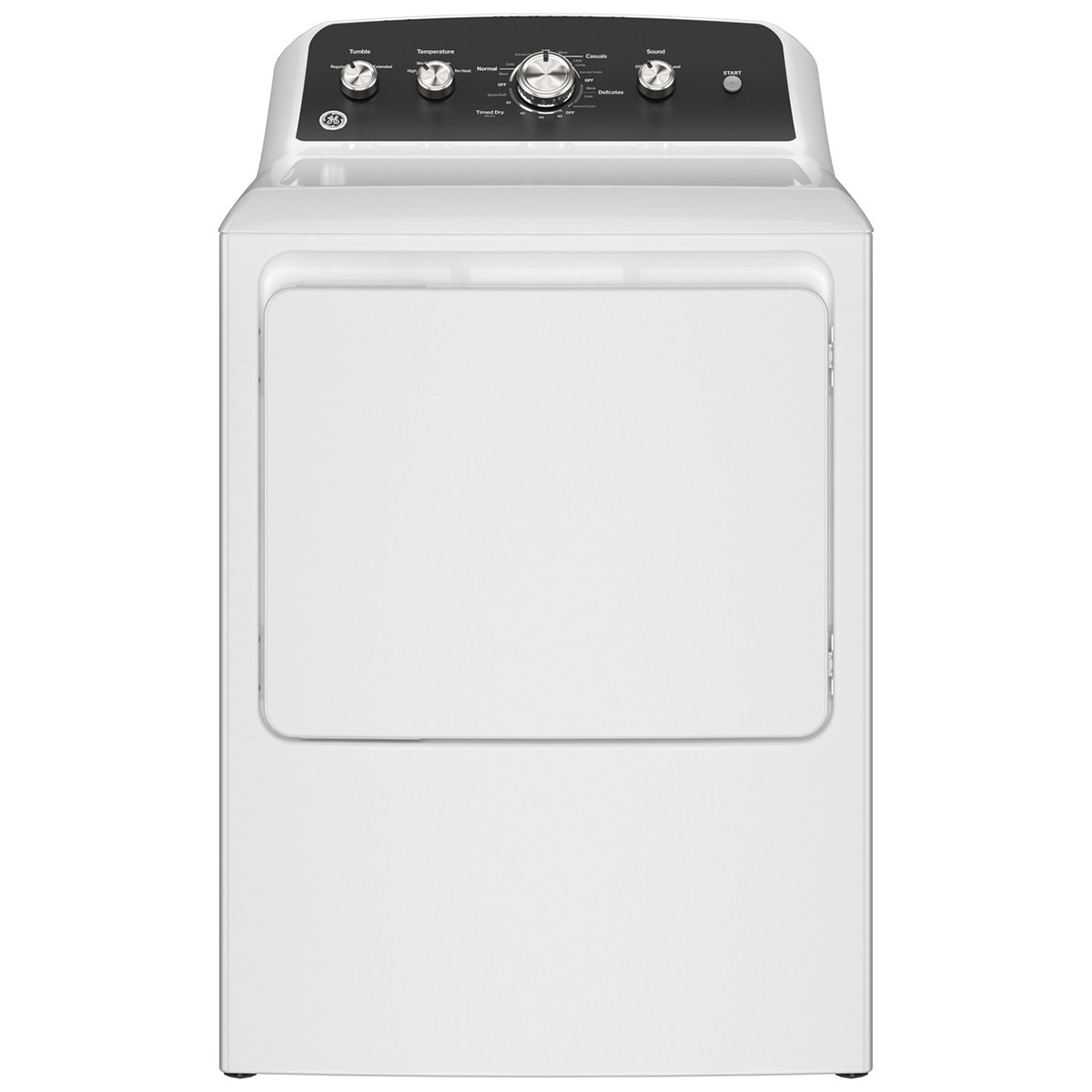 GE 27 in. 7.2 cu. ft. Electric Dryer with Up To 120 ft. Venting & Extended Tumble - White, , hires