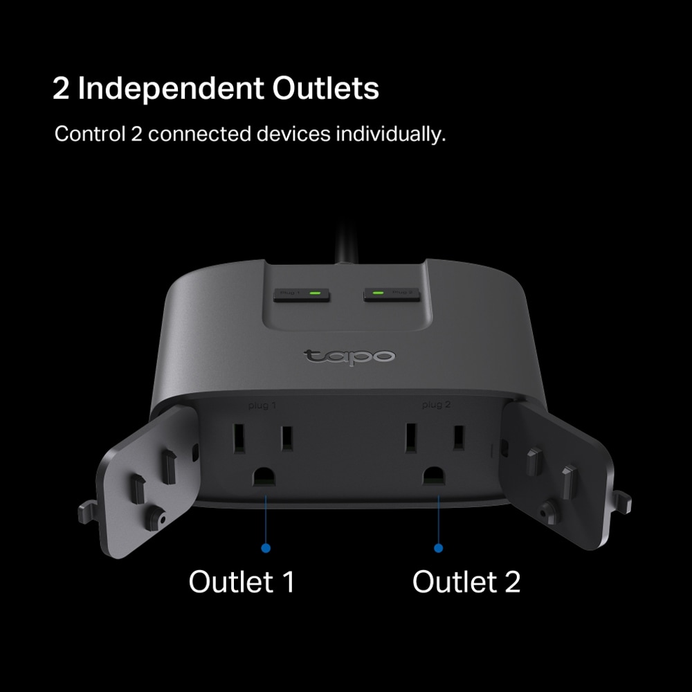 TP-Link - Tapo Smart Wi-Fi Outdoor Plug with Matter - Black, , hires