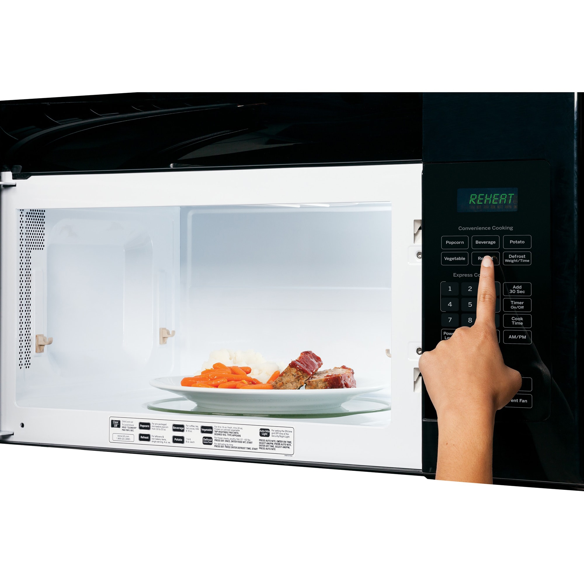 GE 17 in. 0.7 cu. ft. 700W Countertop Microwave - White, White, hires