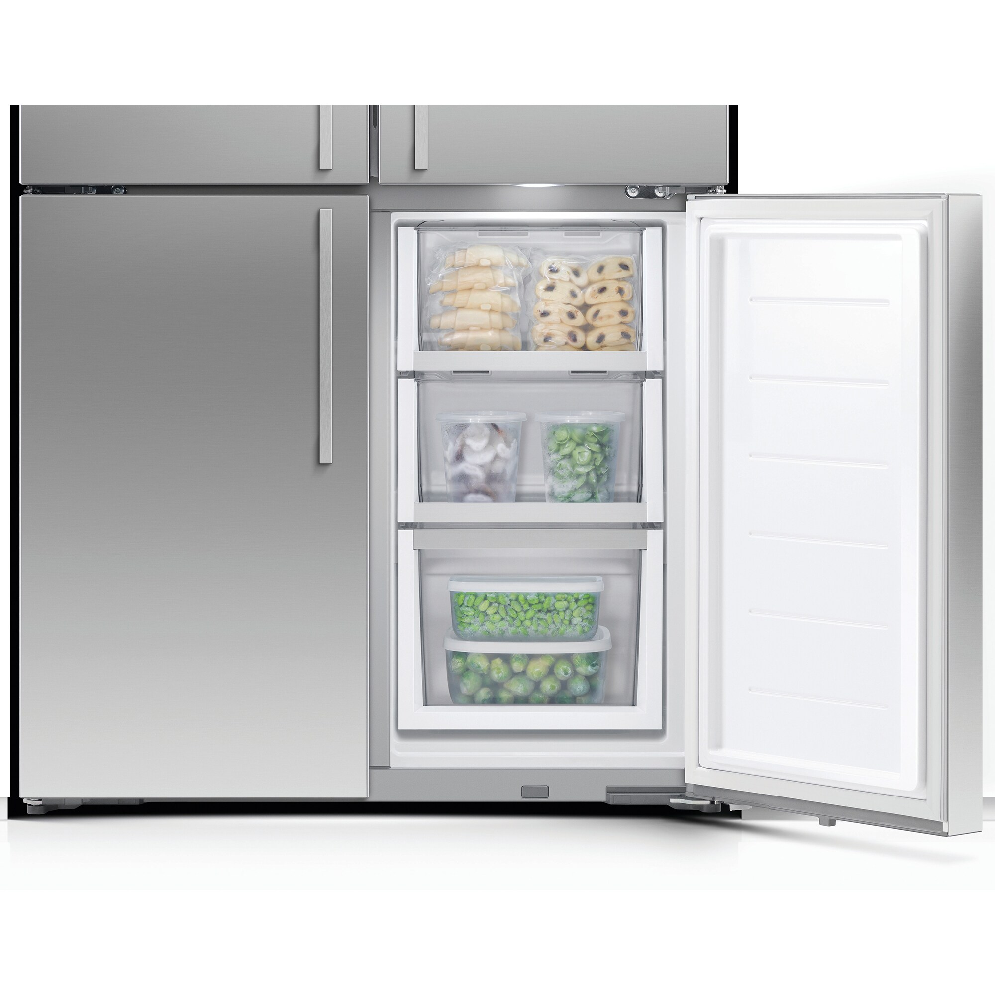 Fisher & Paykel Series 7 36 in. 19 cu. ft. Smart Counter Depth 4-Door French Door Refrigerator with Water Dispenser - Stainless Steel, , hires