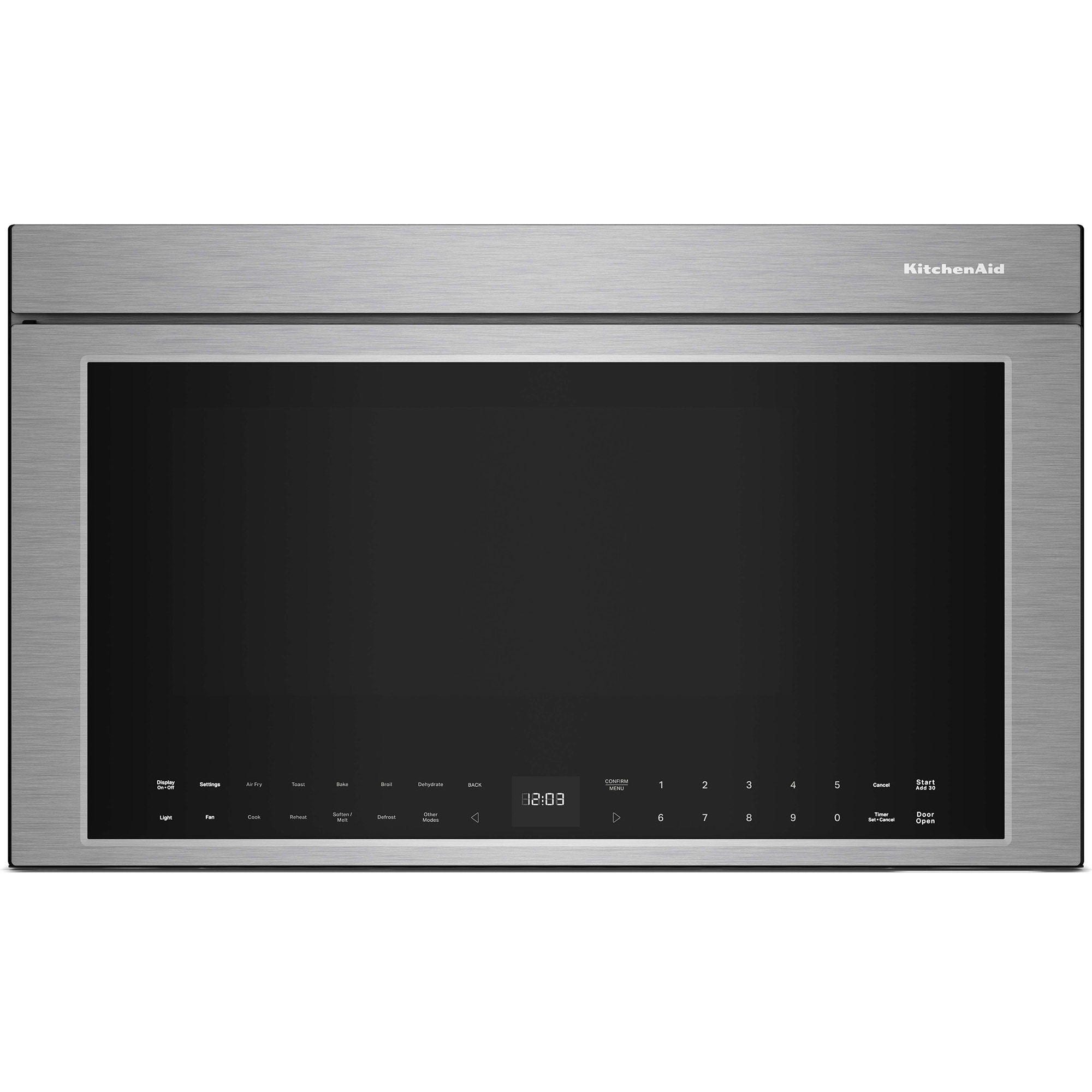 KitchenAid 30 in. 1.1 cu. ft. 950W Smart Over-the-Range Microwave with 400 CFM, Convection & Sensor Cooking - Stainless Steel, Stainless Steel, hires