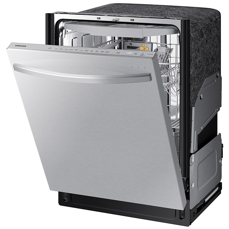Samsung 24 in. Top Control Smart Dishwasher with 42 dBa Sound Level, 3rd-Rack & Ventilation Drying System - Fingerprint Resistant Stainless, Fingerprint Resistant Stainless, hires