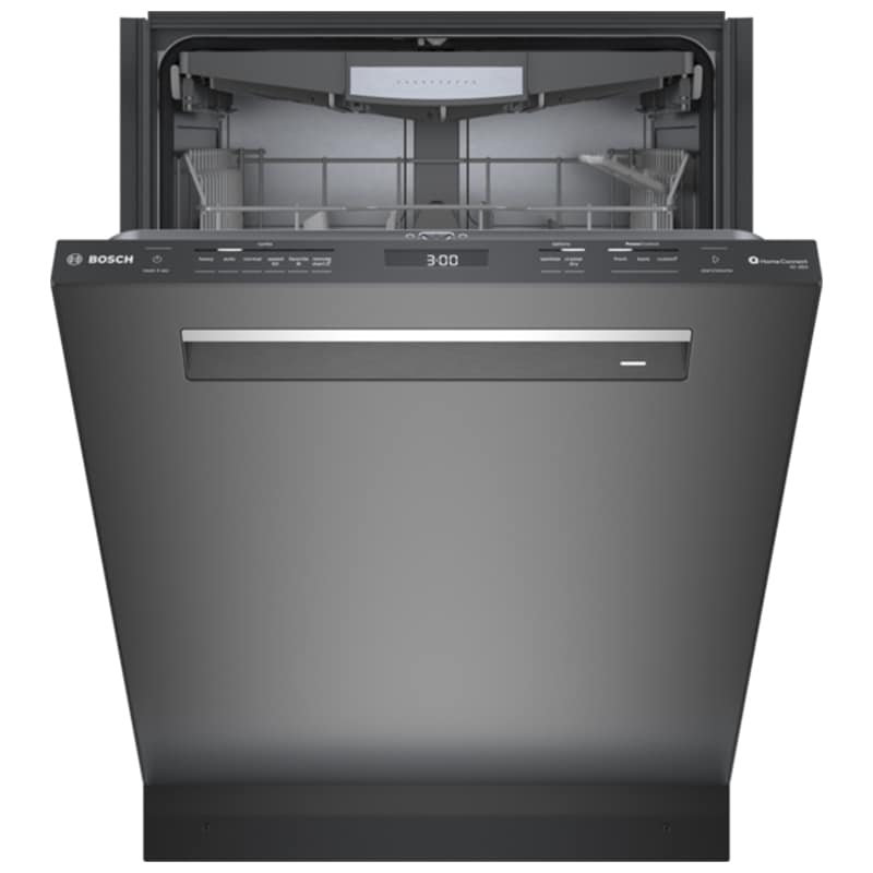 Bosch 800 Series 24 in. Top Control Smart Dishwasher with 42 dBa Sound Level, 3rd-Rack, CrystalDry & Pocket - Black Stainless, Black Stainless, hires