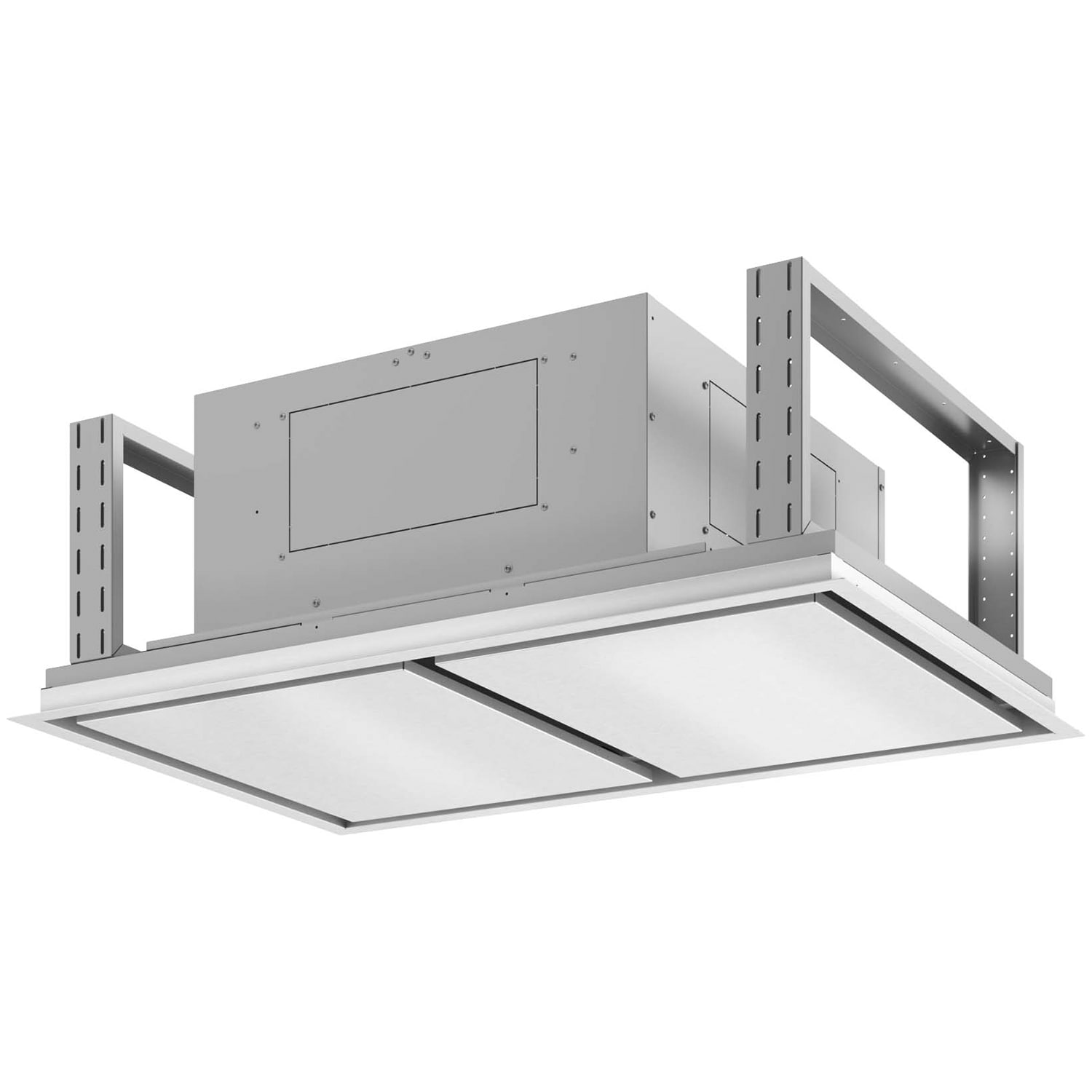 Zephyr 43 in. Smart Convertible Ceiling Style Range Hood with 3 Fan Speeds & 3 LED Lights - Stainless Steel, , hires
