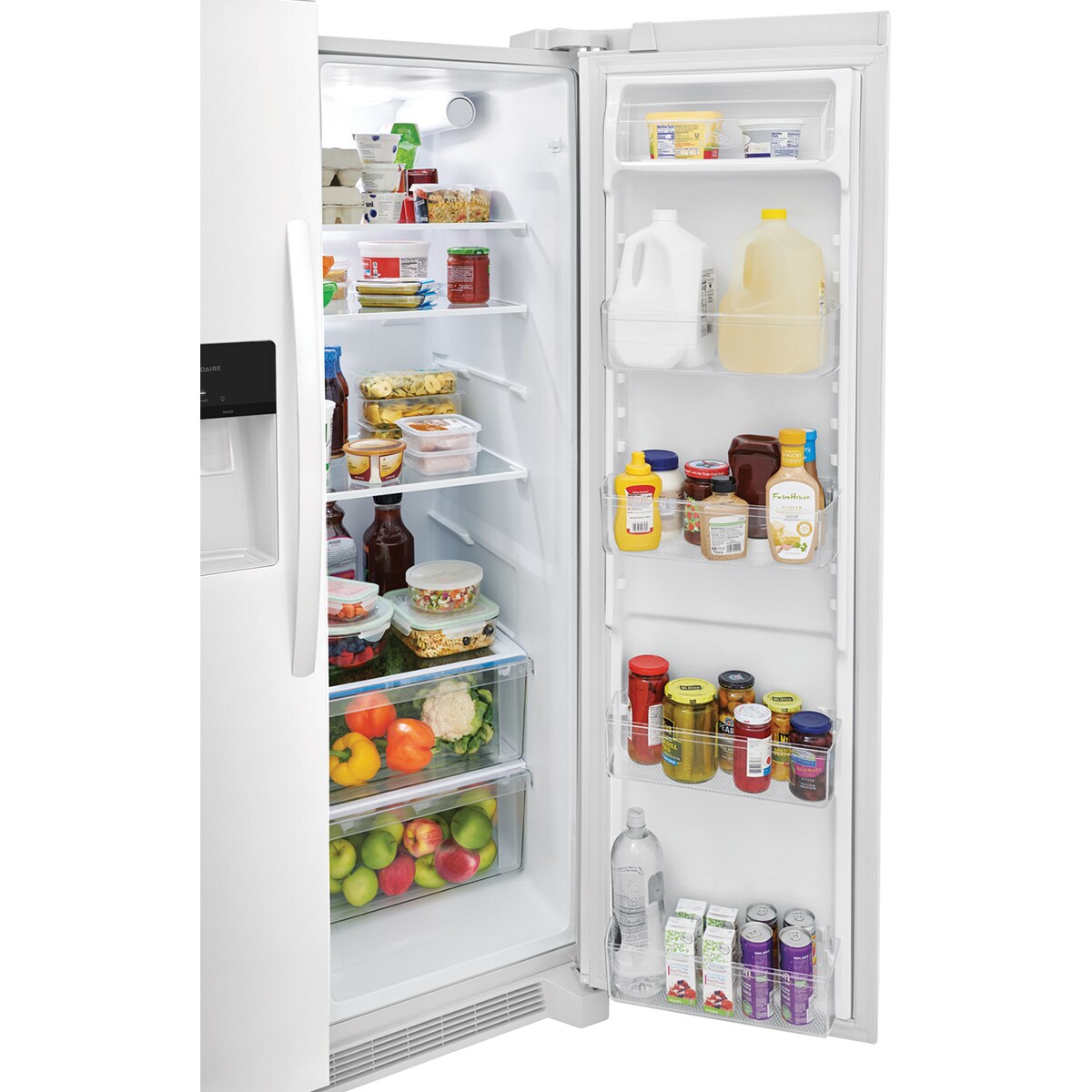 Frigidaire 36 in. 25.6 cu. ft. Side by Side Refrigerator with Ice & Water Dispenser - White, White, hires