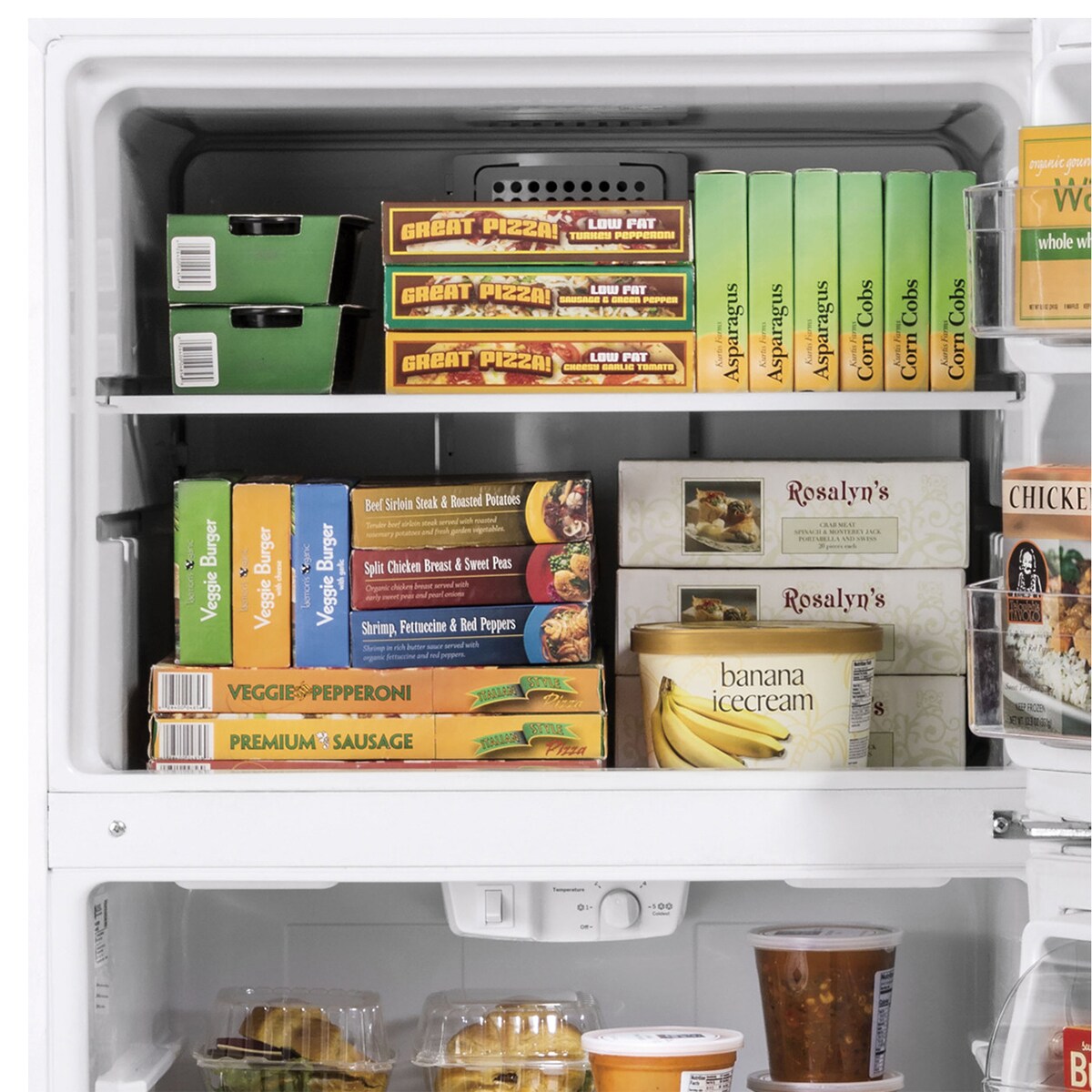 GE 28 in. 17.5 cu. ft. Top Freezer Refrigerator - Black, Black, hires