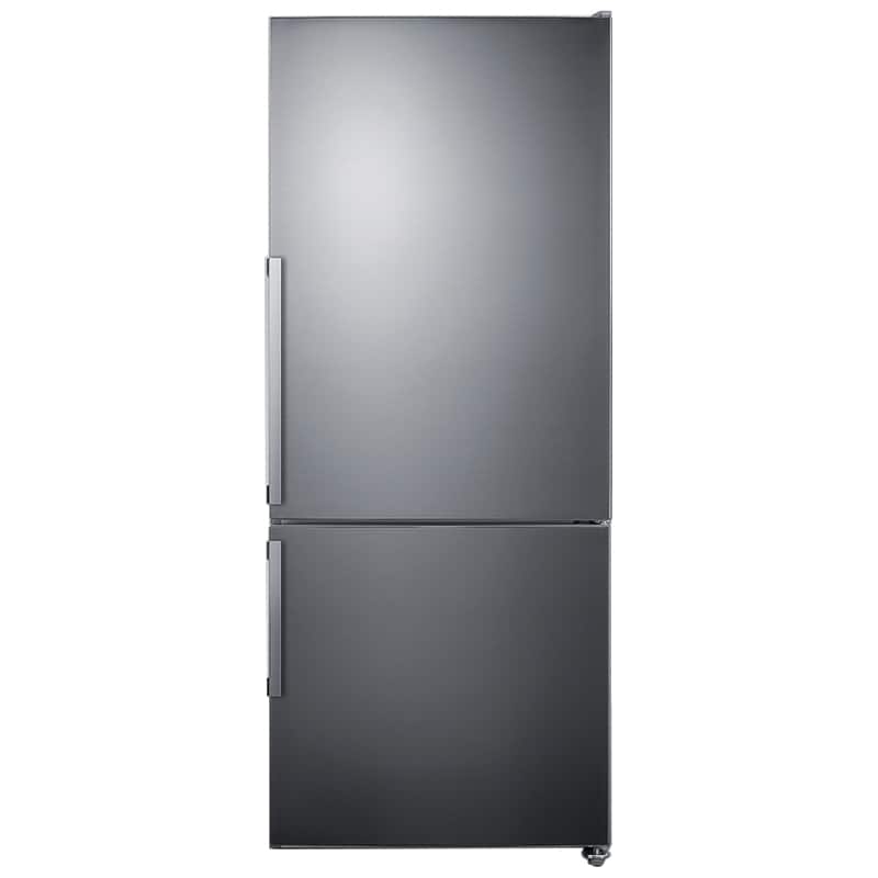 Summit Thin Line Series 28 in. 13.8 cu. ft. Counter Depth Bottom Freezer Refrigerator with Ice Maker - Stainless Steel, , hires