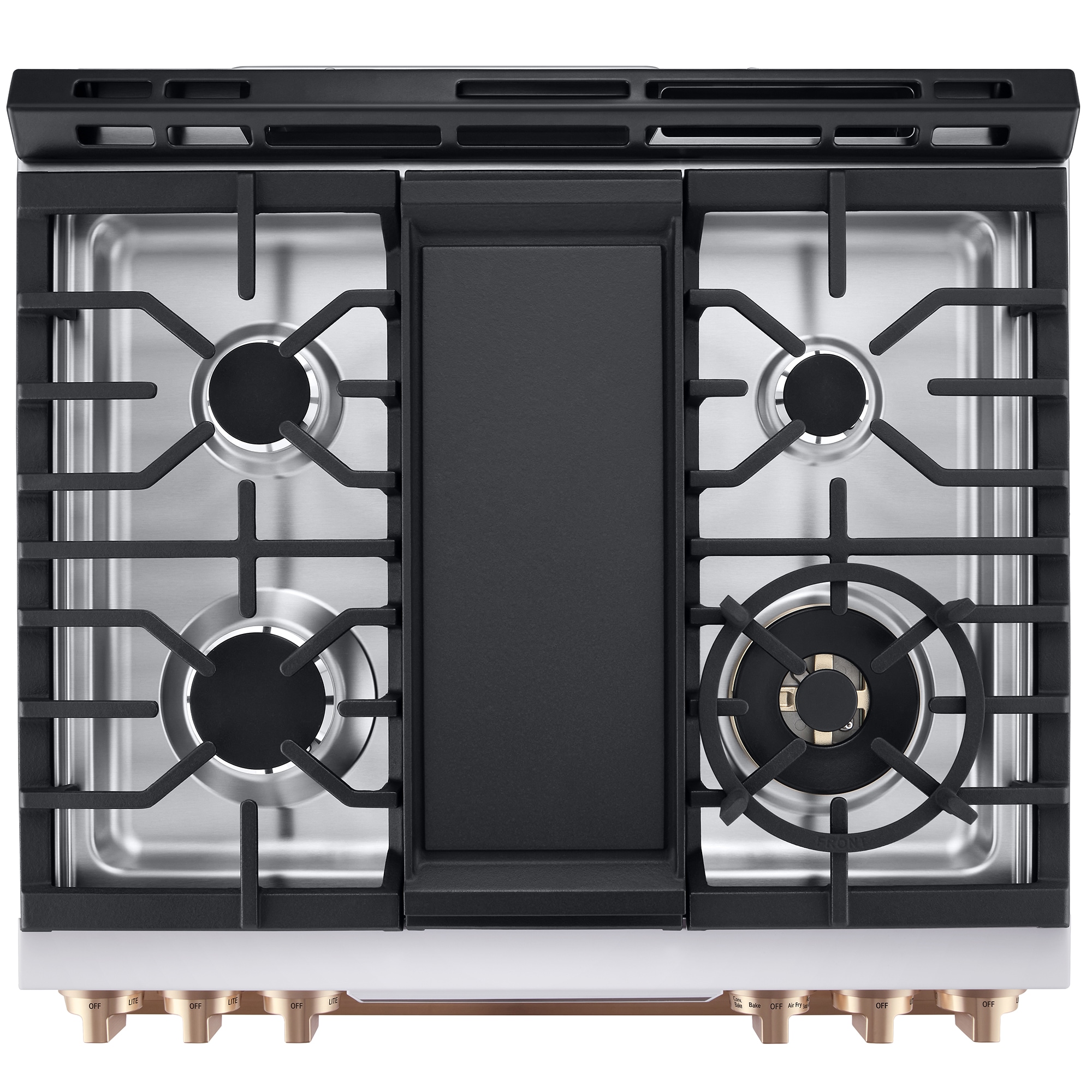 LG Studio 30 in. 6.3 cu. ft. Smart Air Fry True European Convection Slide-In Gas Range with 5 Sealed Burners & Griddle - Essence White, , hires