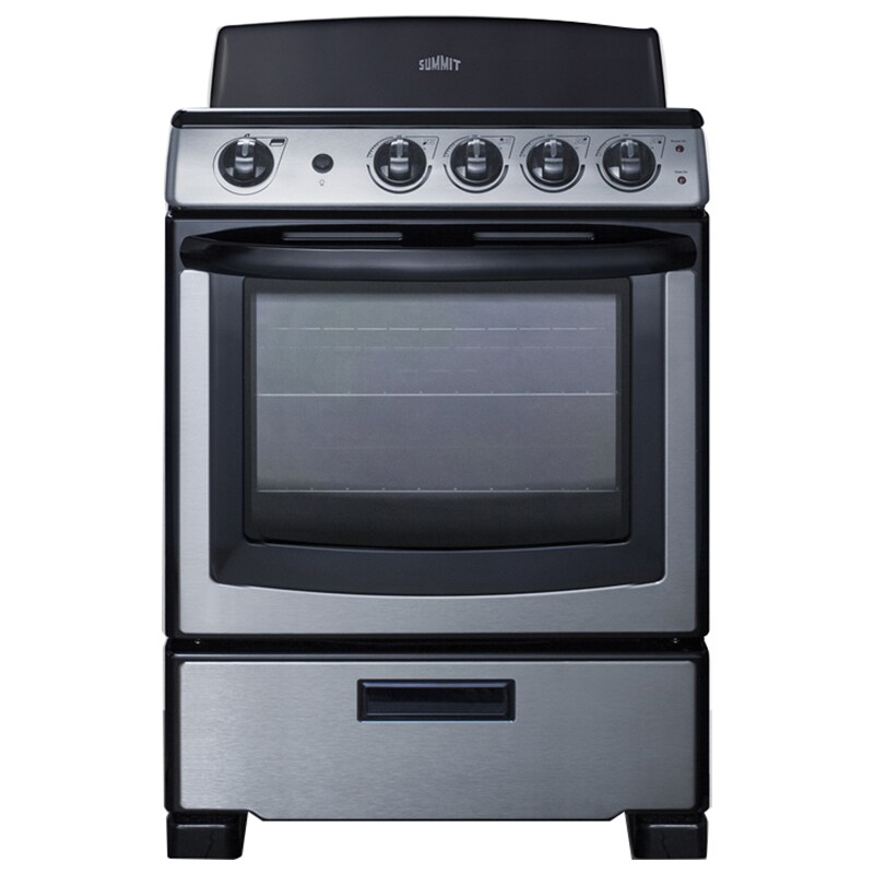 Summit 24 in. 2.9 cu. ft. Electric Range with Coil Burners - Stainless Steel, , hires