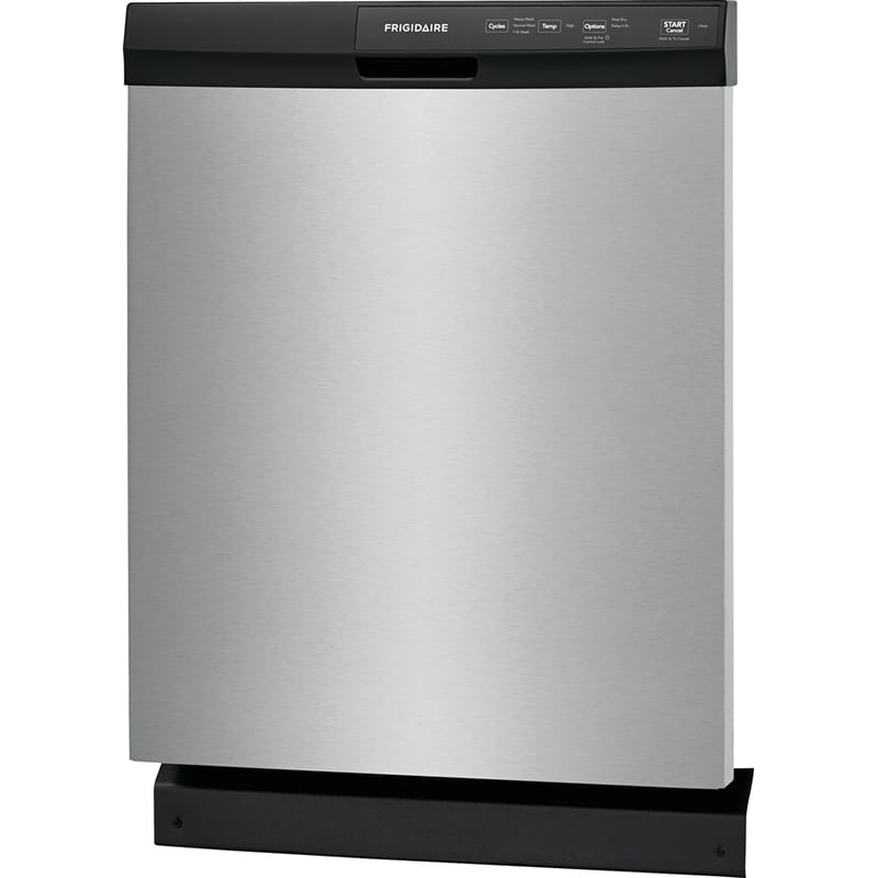 Frigidaire 24 in. Front Control Dishwasher with 55 dBa Sound Level & Pocket - Stainless Steel, Stainless Steel, hires