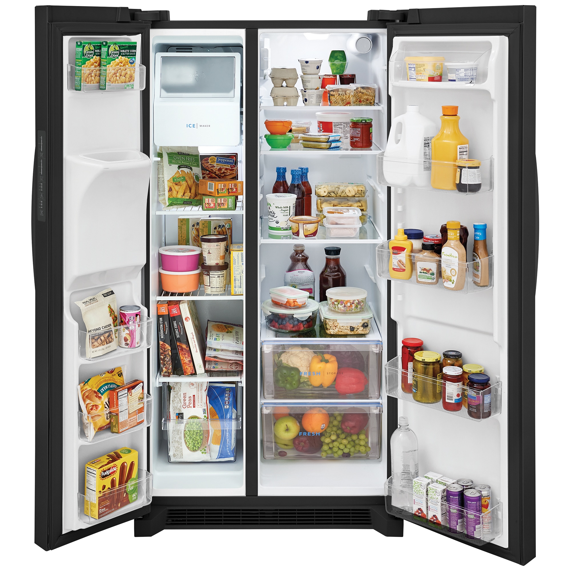 Frigidaire 36 in. 25.6 cu. ft. Side-by-Side Refrigerator with External ...