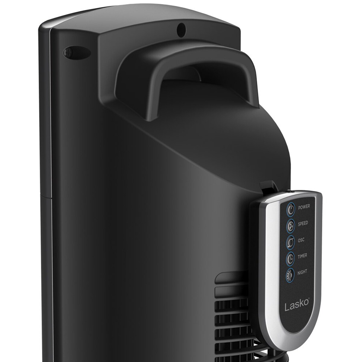 Lasko 48 in. Oscillating Tower Fan with 3 Speed Settings & Remote Control - Black, , hires