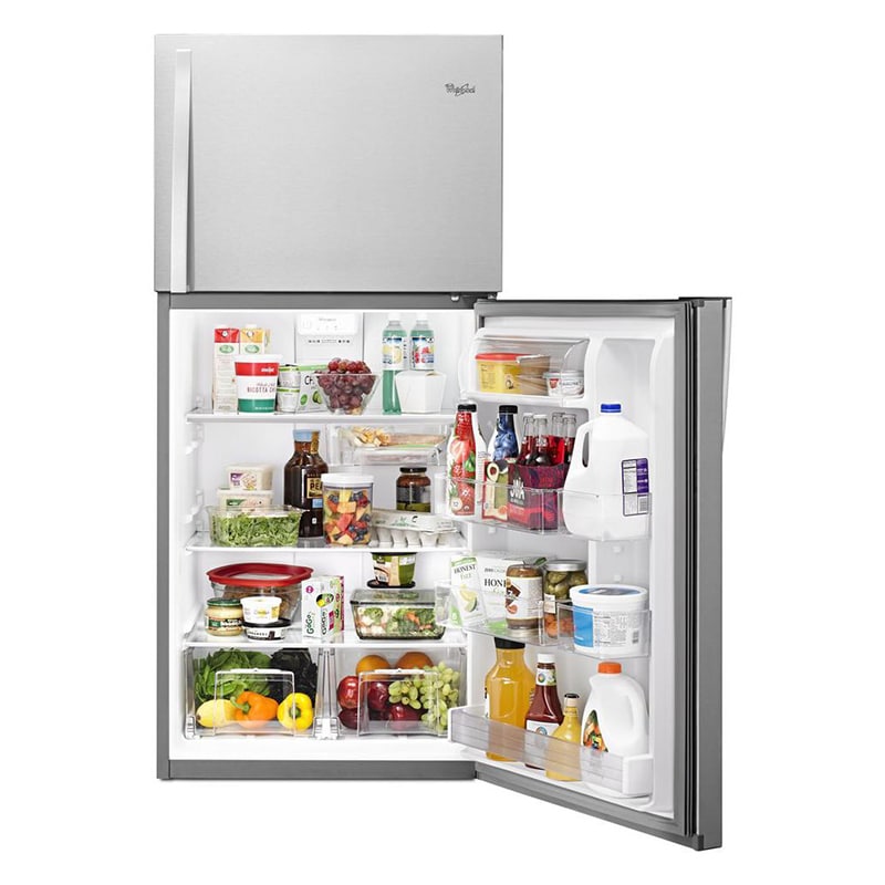 Whirlpool 30 in. 19.2 cu. ft. Top Freezer Refrigerator - Monochromatic Stainless Steel, Monochromatic Stainless Steel, hires