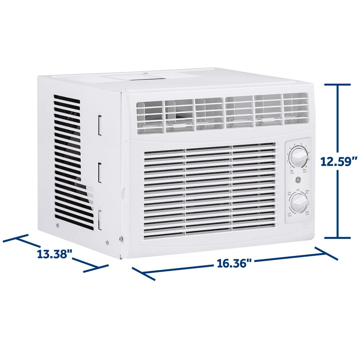 GE 5,000 BTU 115V Window Air Conditioner with 2 Fan Speeds - White, , hires