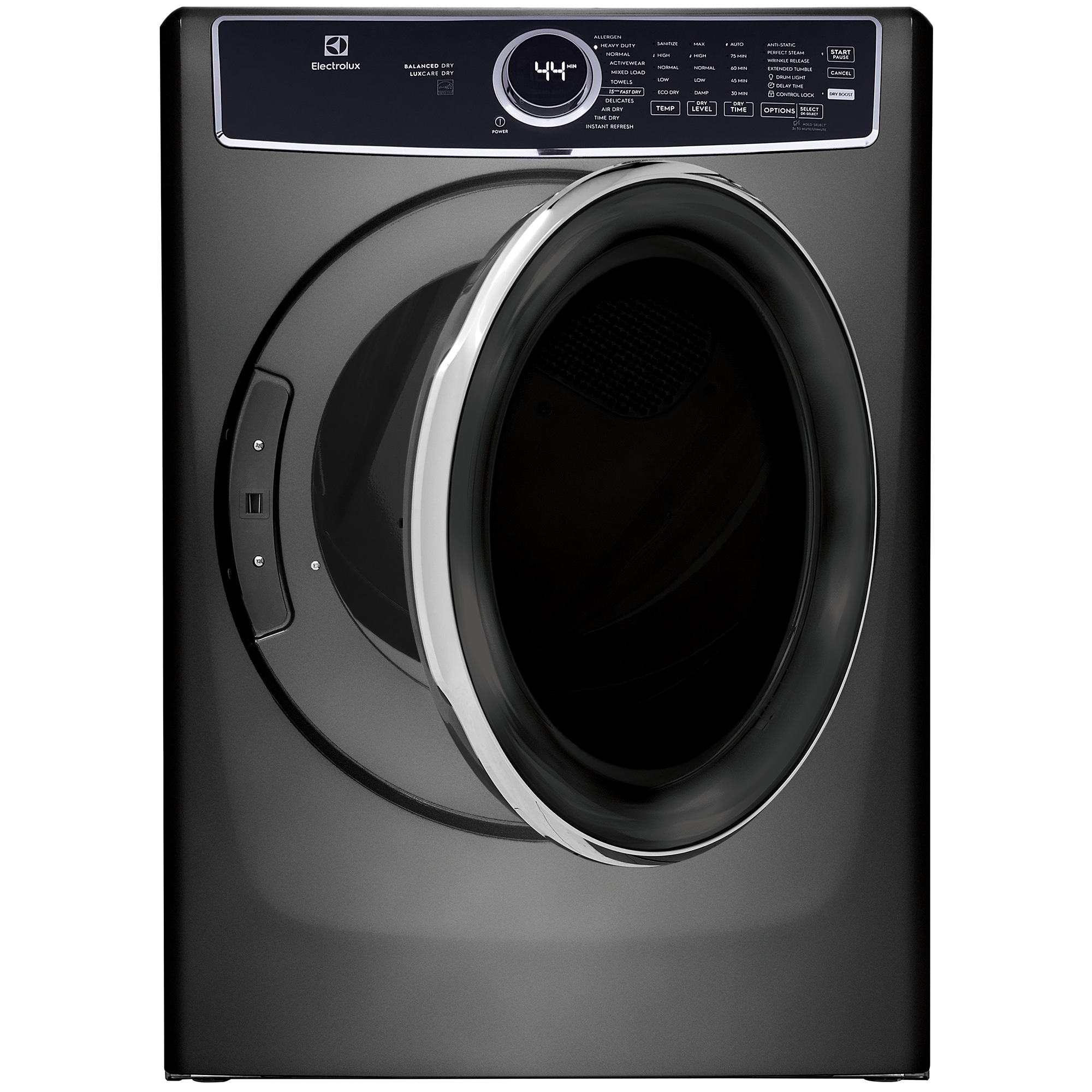 Electrolux 600 Series 27 in. 8.0 cu. ft. Stackable Electric Dryer with Balance Dry, Instant Refresh, Perfect Steam & Sanitize Cycle - Titanium, Titanium, hires