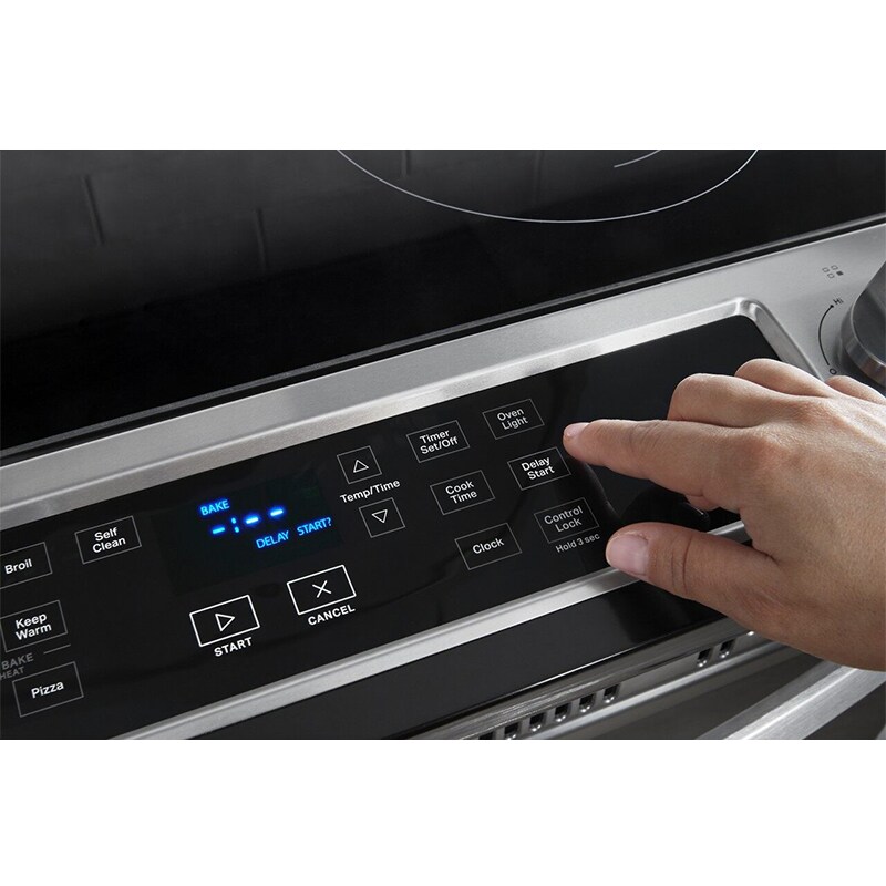 Whirlpool 30 in. 4.8 cu. ft. Slide-In Electric Range with Radiant Burners - Black, Black, hires