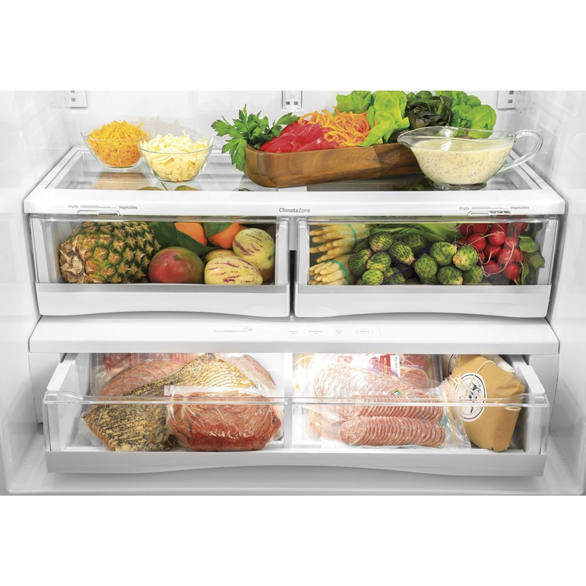 GE Profile 36 in. 27.7 cu. ft. French Door Refrigerator with Ice & Water Dispenser - Fingerprint Resistant Stainless, Fingerprint Resistant Stainless, hires