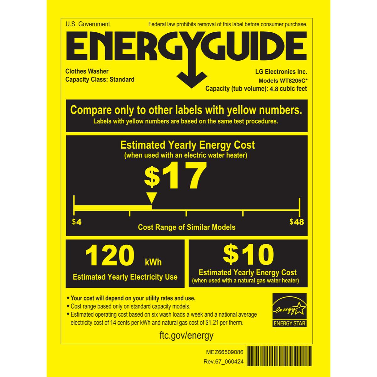 LG 27 in. 4.8 cu. ft. Smart Top Load Washer with 4-Way Agitator, EasyUnload & AI Sensing - Alpine White, Alpine White, hires