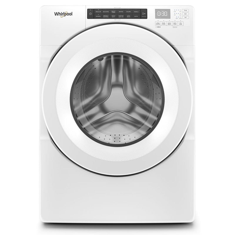 Whirlpool 27 in. 4.3 cu. ft. Closet-Depth Stackable Front Load Washer with Sanitize with Oxi - White, , hires