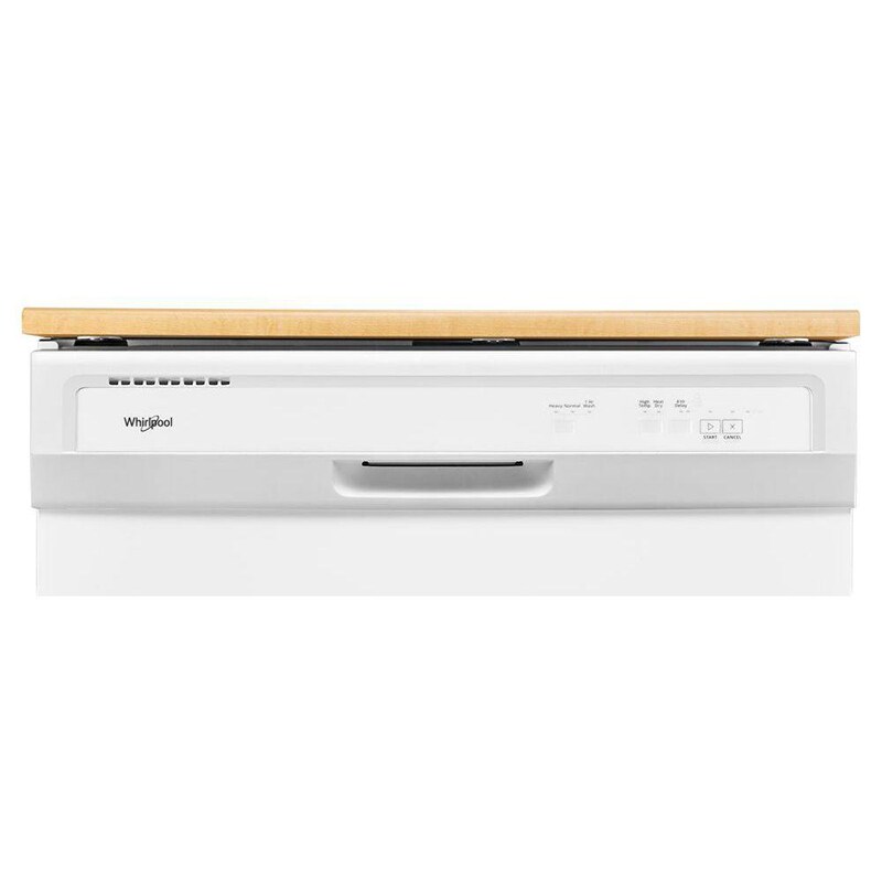 Whirlpool 24 in. Front Control Portable Dishwasher with 64 dBa Sound Level & Pocket - White, White, hires