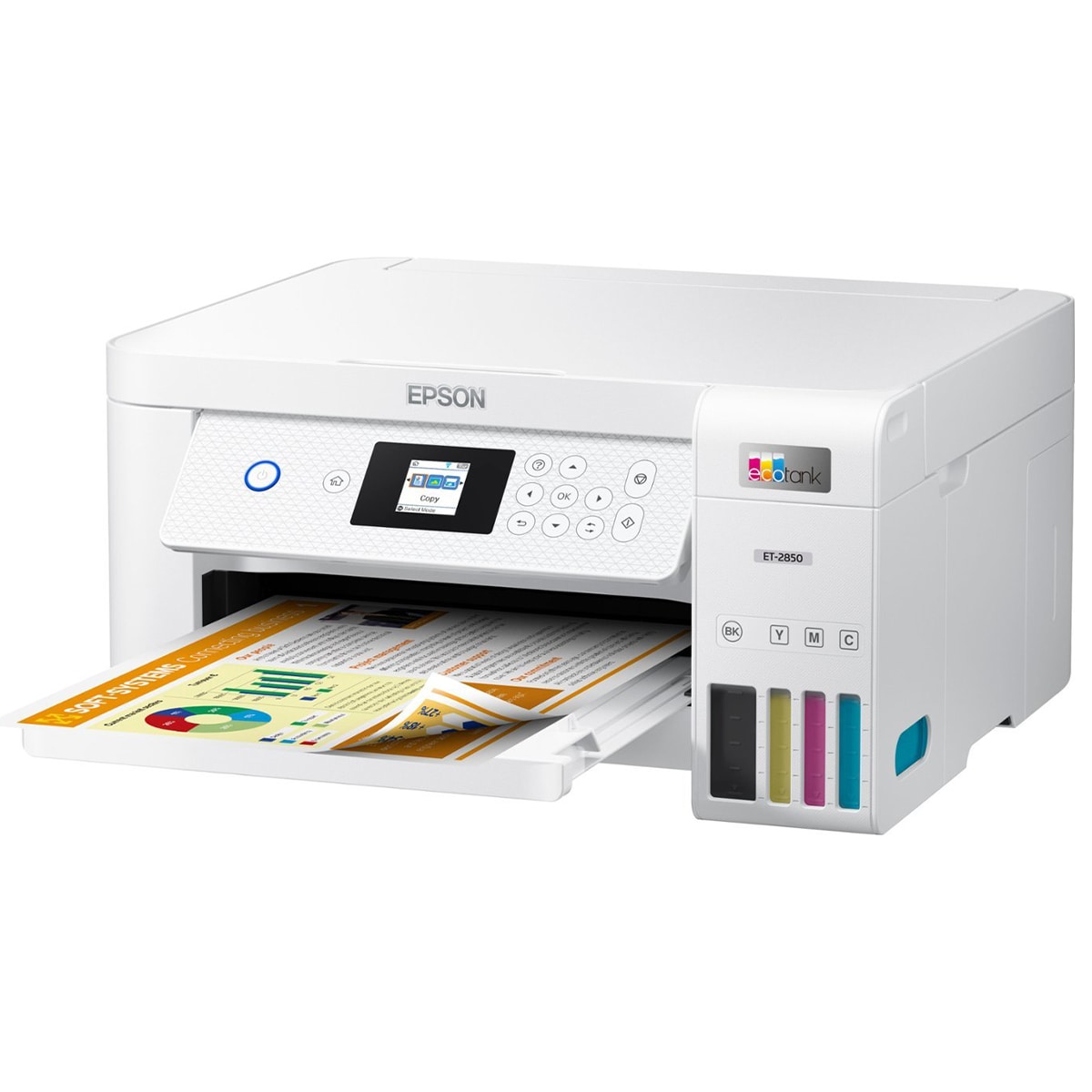 Epson - EcoTank ET-2850 All-in-One Supertank Inkjet Printer - White, , hires