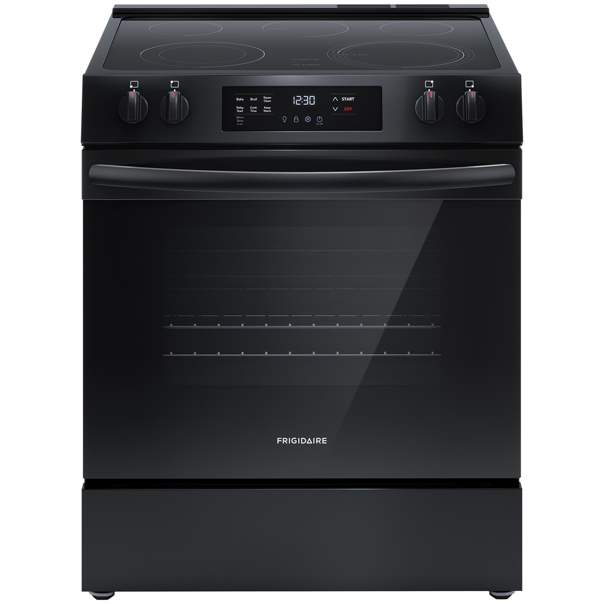 Frigidaire 30 in. 5.3 cu. ft. Oven Freestanding Electric Range with 5 Smoothtop Burners Black