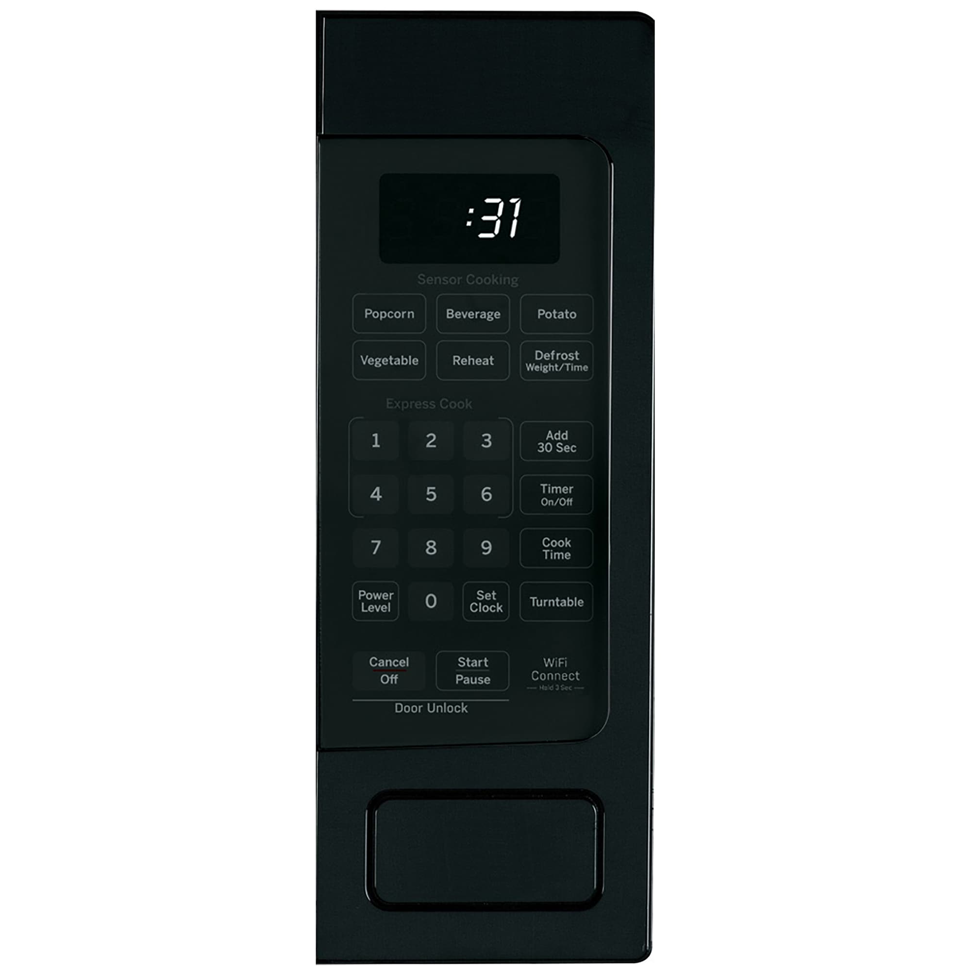 GE Profile 24 in. 1.1 cu. ft. 800W Smart Countertop Microwave with Sensor Cooking - Black, Black, hires