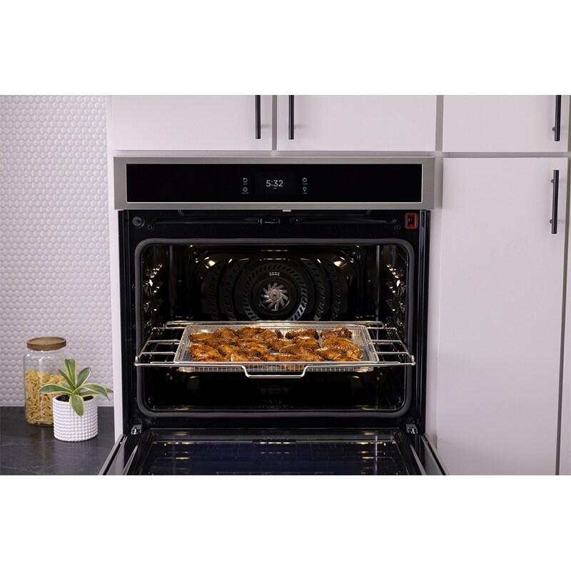 Frigidaire Gallery 27 in. 7.6 cu. ft. Top Control SteamElectric Double Wall Oven with True European Convection - Black Stainless, Black Stainless, hires