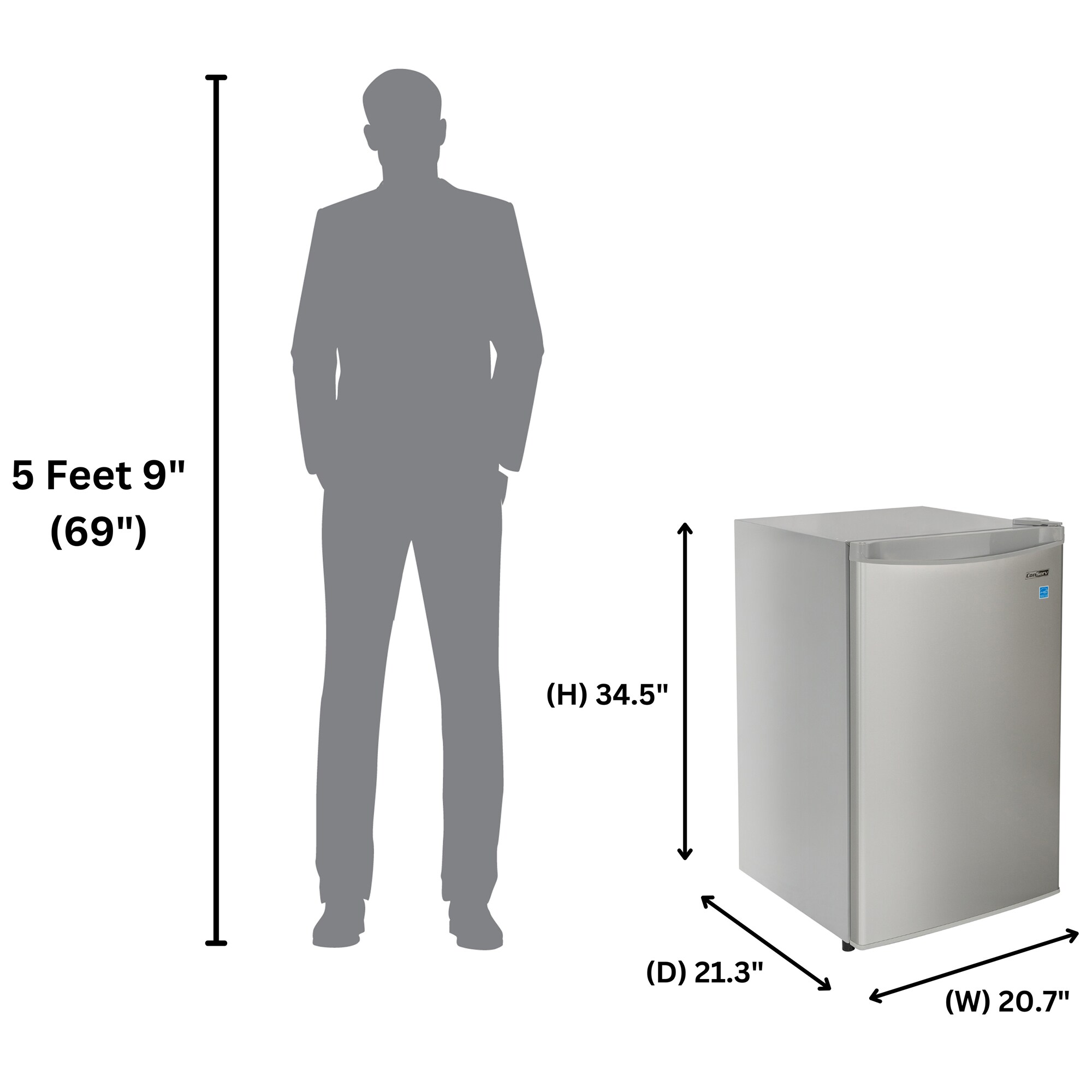 Equator 21 in. 3.0 cu. ft. Compact Upright Freezer - Stainless, , hires