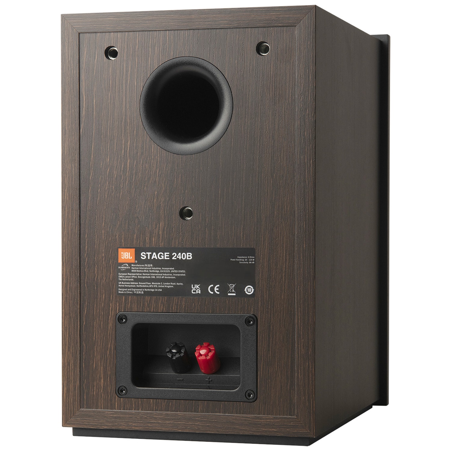 JBL Stage 240B 2 Way 4.5 in. (114 mm) Bookshelf Loudspeaker - Espresso, Espresso, hires