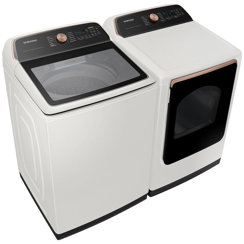 Samsung 27 in. 7.4 cu. ft. Smart Gas Dryer with Sensor Dry, Sanitize & Steam Cycle - Ivory, , hires