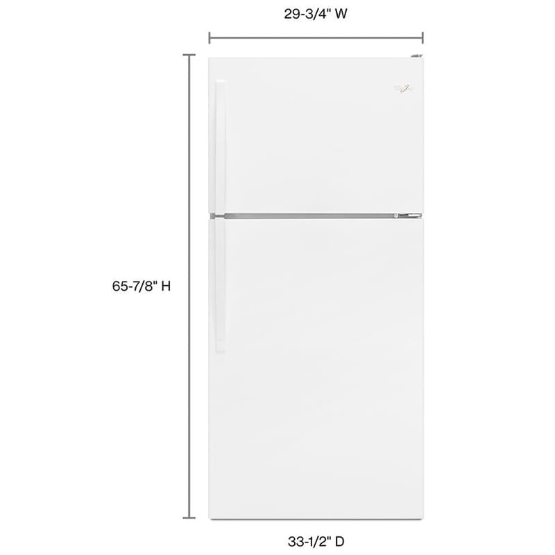 Whirlpool 30 in. 18.2 cu. ft. Top Freezer Refrigerator - White, White, hires